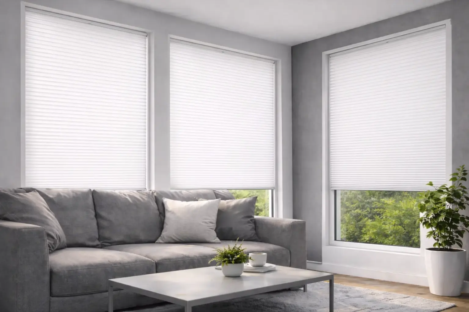 Plisé rolety v moderním interiéru Praha